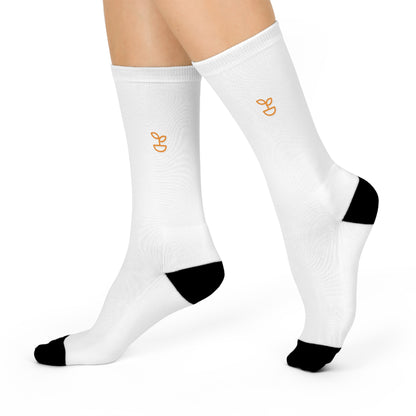 Cushioned White Crew Socks / All genders