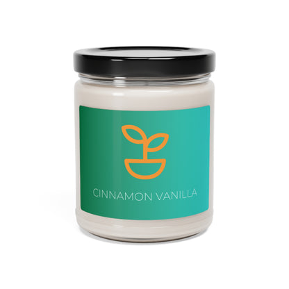 "Cinnamon Vanilla" Scented Soy Candle, 9oz