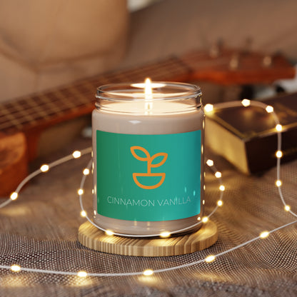 "Cinnamon Vanilla" Scented Soy Candle, 9oz