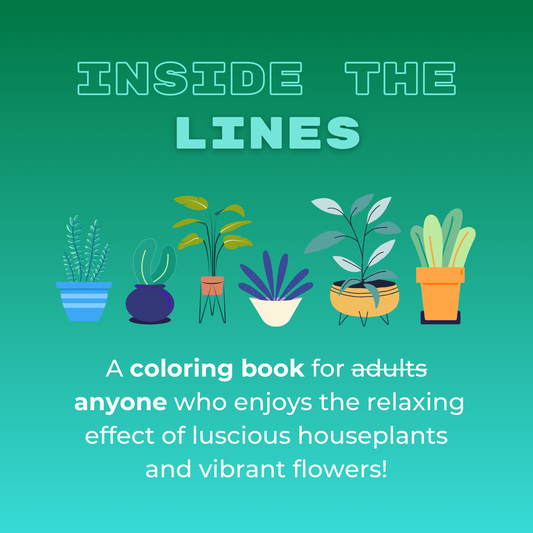 "Inside the Lines" 32-page plant coloring book