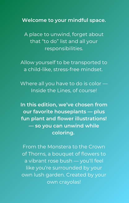 "Inside the Lines" 32-page plant coloring book